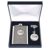 Engraved Graduation Gift - Pewter Son Feature Pocket Watch & Hip Flask Gift Set