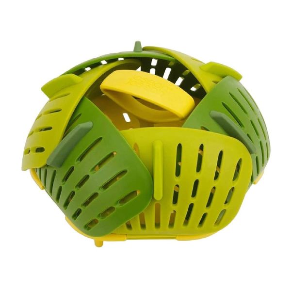 Joseph Joseph Bloom Folding Steamer Basket for Vegetables, compact storage - Green, 4