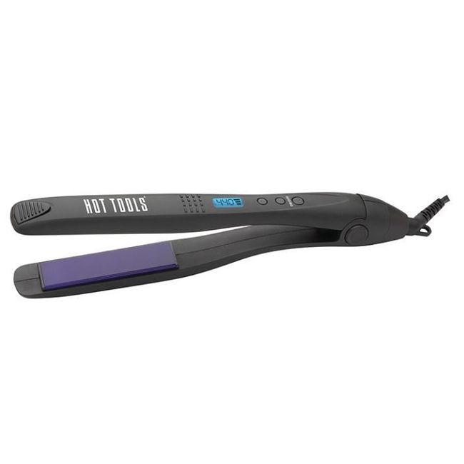 HOT TOOLS 1" Digital Salon Ceramic Tourmaline Flat Iron 110 - 220 Volts #HT7106F