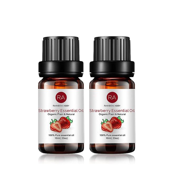 2-Pack Strawberry Essential Oil, Pure, Undiluted, Therapeutic Grade Strawberry Oil - 2x10 mL