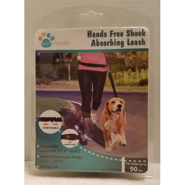 Hands Free Shock Absorbing Bungee up to 90 lbs. Dog Leash Adjustable Waist