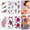 XMASIR 30 Sheets 300 Styles Temporary Tattoos Sticker Butterfly Stickers Purple Violet Lavender Fake Tattoos Temporary For Girl Kids Hand Face Ankle Neck Tatoos Stickers
