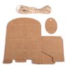 Pack of 20 Small Rectangular KRAFT NATURAL Eco GIFT BOXES | String and tags included