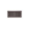 Brown Steel Floor Register Vent Diffuser, Close Damper, Fits 4"x10" Duct Opening