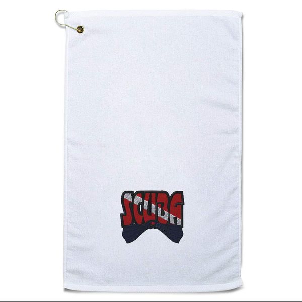 Style In Print Golf Towel Scuba Cotton Bag Accessories White