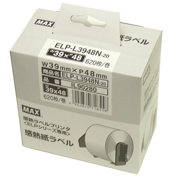 Max Label ELP-L3948N-20 High Quality Thermal Paper Die Cut Label for Label Printer