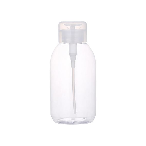 500 ml Nail Polish Remover Bottle Push Down Pump Dispenser Bottle Refillable Pump Bottle Empty Dispenser Bottle with Flip Top Cap