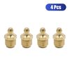 sourcing map 4pcs M12 x 1.25 Thread Brass Straight Grease Nipple Fitting for Car