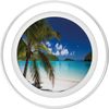 Tropical Beach Palm Tree Ocean Getaway Vacation PopSockets PopGrip for MagSafe