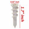 60x Self Drilling Wall 50 lbs Threaded Drywall Plastic Anchors for #8-10 Screws