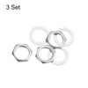 sourcing map 3 Set Guitar Nuts and Washers 3/8" Guitar Input Output Jack Socket Nuts Silver for Guitar Bass