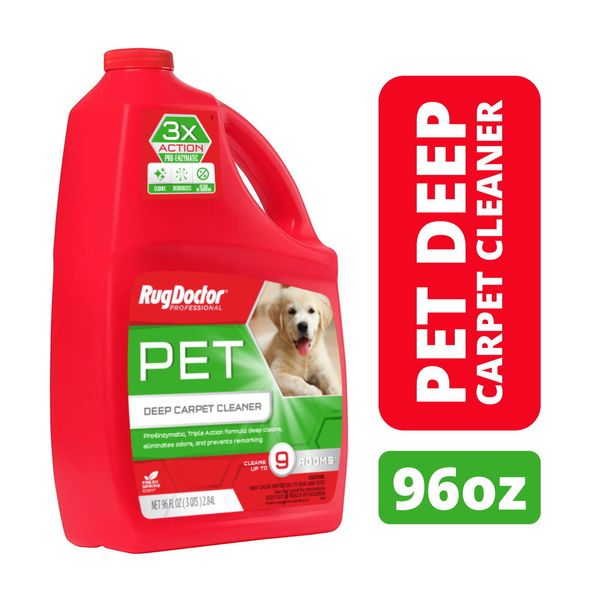 Rug Doctor Pet Carpet Cleaner, 96 oz., Pro-Enzymatic Formula with 3X Action -