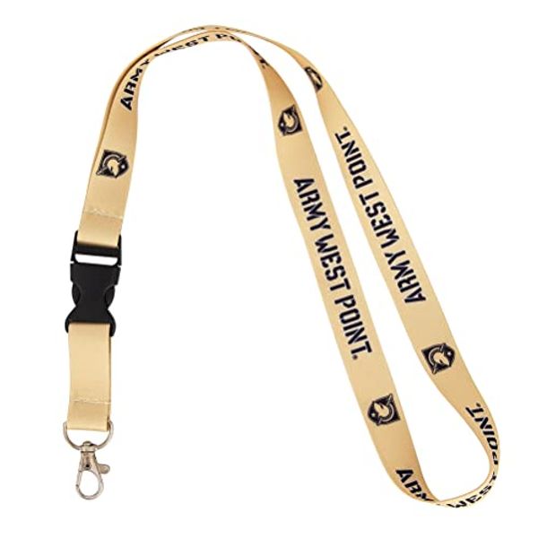 Desert Cactus United States Military Academy Lanyard USMA Black Knights Army West Point Car Keys ID Badge Holder Keychain Detachable Breakaway Snap Buckle (Gold)