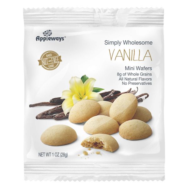 Appleways Whole Grain Vanilla Wafers, 1 Ounce -- 108 per case.