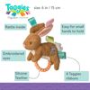 Taggies Teether Baby Rattle, 6", Harmony Bunny