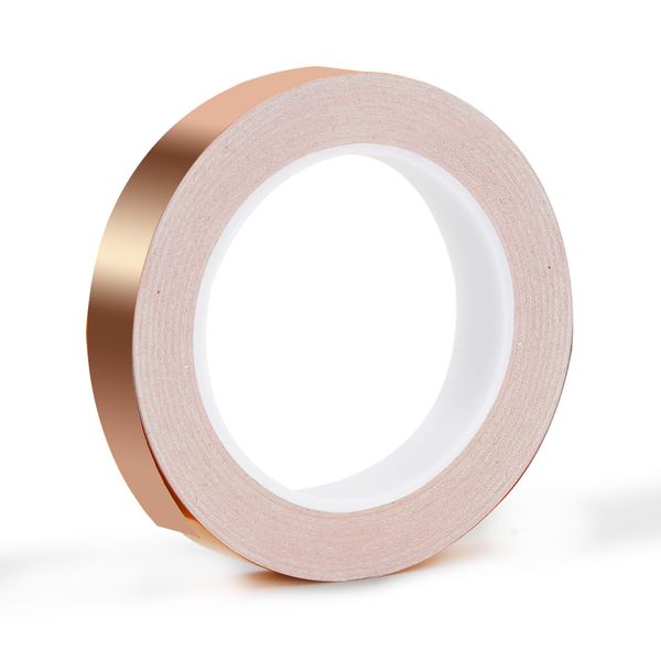 Newthinking Copper Slug Tape 20mm x 25M, Adhesive Copper Tape for Slugs and Snails, Deterrent Barrier Copper Tape for Plant Pot Gardens and Plants Protection