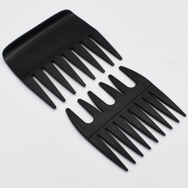 2 Pieces Professional Pompadour Streaker Afro Hair Combs, Mens Slickback Styling Comb, Wide Tooth Wet Pick Hair Beard Comb, Anti-Static Heat Resistant Hairdressing Shower Comb for Men Salon (BC)