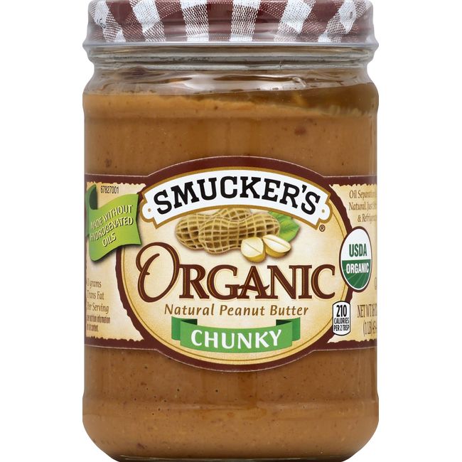 Smucker's Organic Natural Chunky Peanut Butter, 16 Ounces