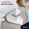 Memory Foam Bed Wedge Pillow Curved Design for Sleeping Back Support