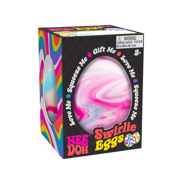 Nee Doh Squishy, Egg-Shaped Fidget Toy  Swirlie Eggs