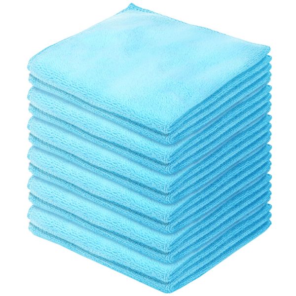 DABLOCKS Microfiber Cloth Dish Towel Cleaning Towel 30x30cm, Set of 12 (Turquoise)