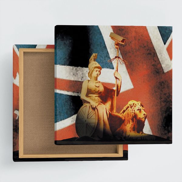 Rib Banksy Design, Japanese Official License, Union Jack Surveillance Camera, Graffiti Street, 11.8 x 11.8 inches (30 x 30 cm), Made in Japan, Poster, Stylish, Interior, Renewal, Living Room, Interior