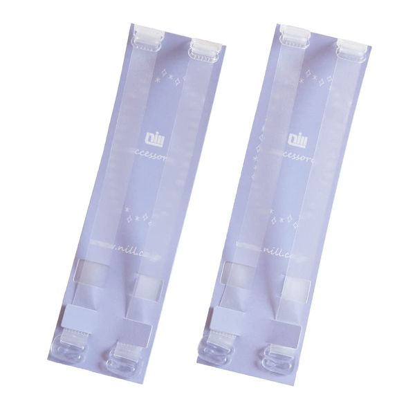 [nill] Nil Bra Strap, Translucent Clear Silicone, 2-Pack, translucent