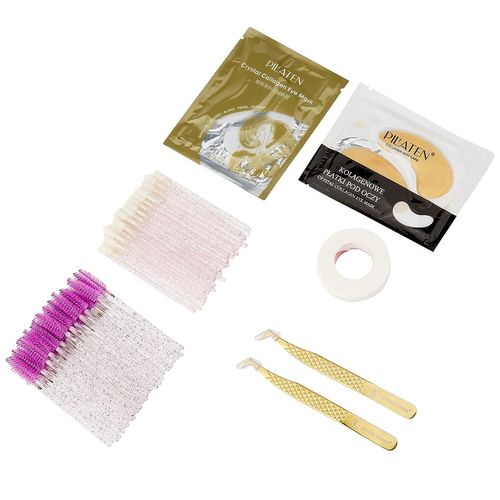 Set of products and accessories for cleaning eyelashes crystal lashes
