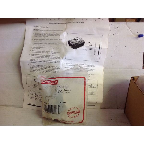 Gemline Window Air Conditioner Replacement Switch 19102.  Box 145,359 +2