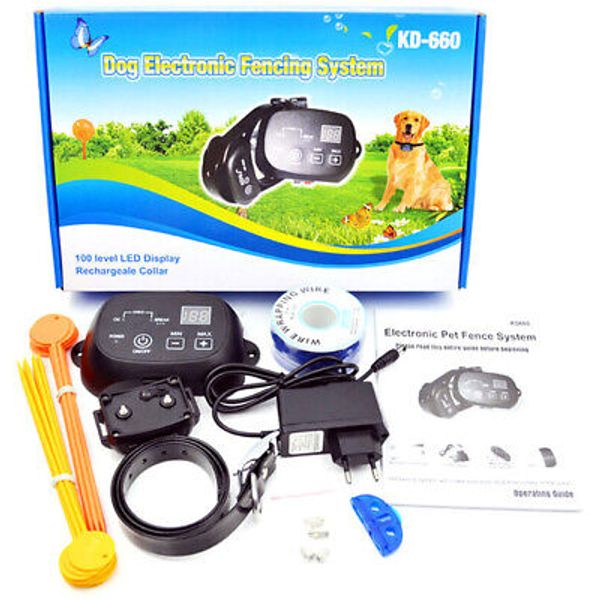 In-ground Electronic Pet Fence System with Receiver Collar