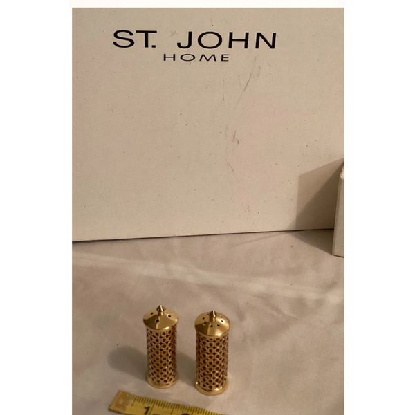 ST JOHN HOME.MOROCCAN ENAMEL/SWAROVSKI SALT & PEPPER SET(342)