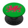 Welsh Flag Red Dragon in red & white PopSockets Swappable PopGrip