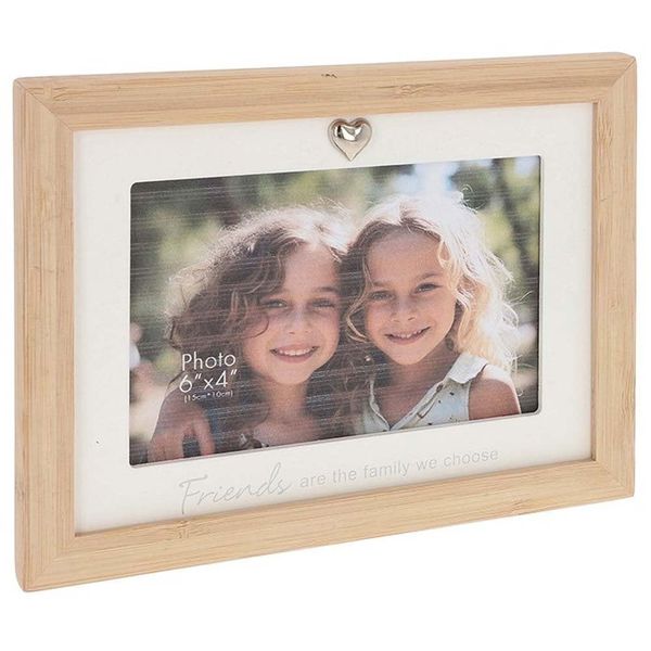 Shudehill Giftware 6 x 4 Bamboo Message Frame Friends