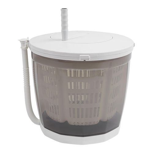 2 in 1 Non-Electric Washing Machine, Grey Mini Manual Washing Machine for Clothes Hand Crank Washer Portable Clothes Spin Dryer for Camping, Apartments, RV