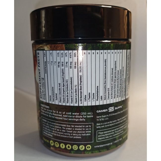  Gamer Supps, GG Energy Guacamole Gamer Fart 9000 (100  Servings) - Keto Friendly Energy and Nootropic, Sugar Free Caffeine +  Vitamins - Powder Energy Drink : Health & Household