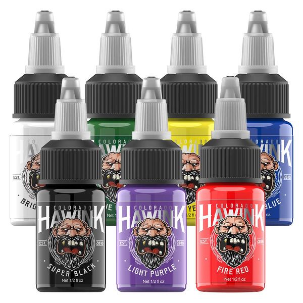 HAWINK Tattoo Ink Set 0.5oz(15ml) 7 colors TI203-15-7