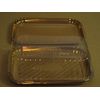 Decony Rectangular Gold Cardboard Cake Tray 8''x 11' with clear dome lids - 10/sets