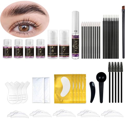Kit Laminazione Ciglia, Laminazione Ciglia Kit Completo, Kit Laminazione Sopracciglia, Kit Laminazione Sopracciglia Lash Lift Kit, Durata 6-8 Settimane, Ideale per Uso Domestico e Salone