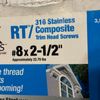 (100) GRK 8 x 2-1/2″ 316 Stainless Finish Trim Deck Screws Reverse Thread 45079