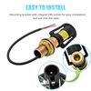 Beacon Mounting Bracket, DIN Pole Mounting Bracket Spigot with Cable and Protective Cap, Universal for Tractor Strobe Beacons.NO.3758