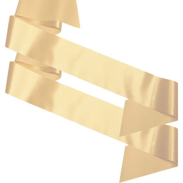 My Pretty Little Gifts Plain Sashes Pack of 2 - Blank Satin Sash - Many Colours - Create and Make your own - DIY Unprinted - Birthday Party Pageant Wedding Hen Party Festival (Gold)