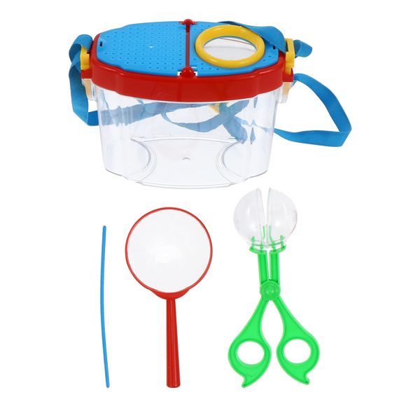 TOYANDONA Childs Bug Catcher Insect Catching Kit Kids Outdoor Adventure Set Nature Exploration Toy Including Observation Box Tweezers Magnifying Glass and Teaser Stick Bug Collector Kit