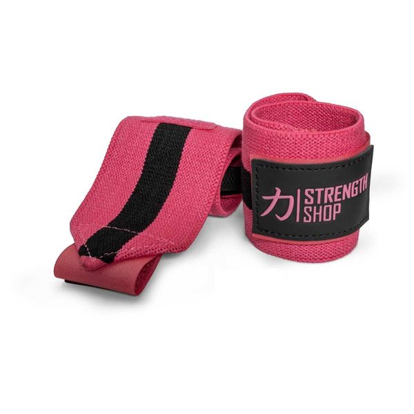 Strength Shop Pink/Black Wrist Wraps (30 CM)