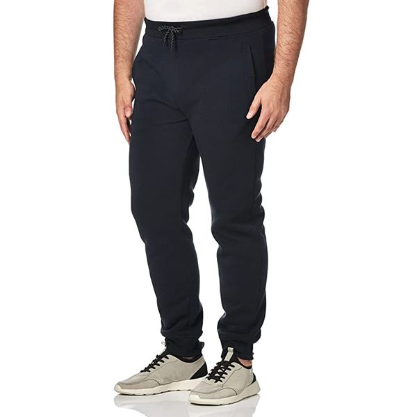 WT02 Men's Fleece Sweatpants & Joggers (Regular & Extended Sizes), Navy, Medium