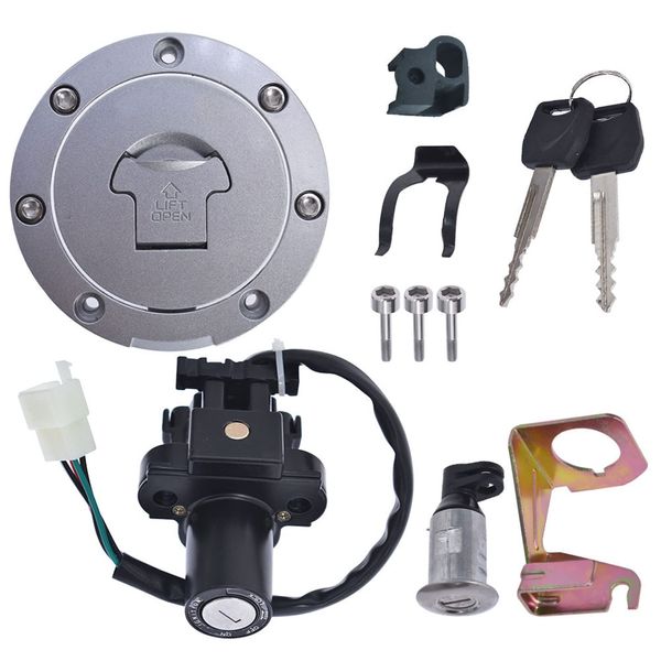 SEBLAFF Ignition Switch Fuel Gas Cap Seat Lock Key Set Replacement for CBR600F4/F4I 2001-2006