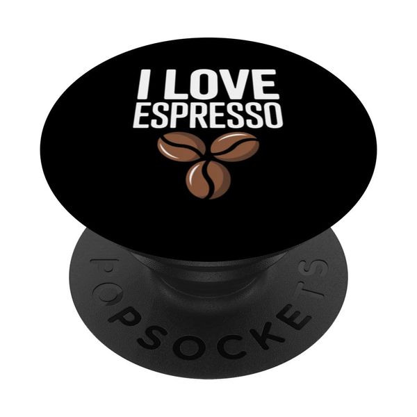 I Love Espresso Coffee Beans Passion PopSockets Adhesive PopGrip