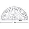 eBoot Plastic Protractor Protractor 180 Degrees, 4 Inch and 6 Inch, Clear, 2 Pieces