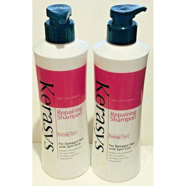 KERASYS HAIR CLINIC  2 PIECES 2 REPAIRING SHAMPOO DAMAGE CARE