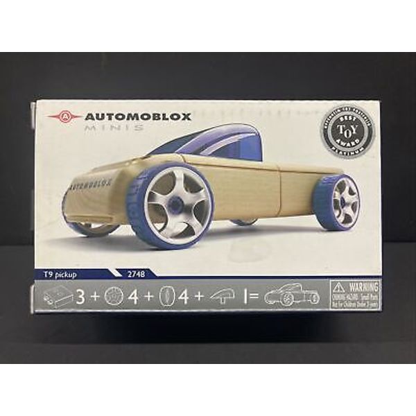 Automoblox T9 Pickup 2748 Blue 55103HB Wooden Building Block Car Toy