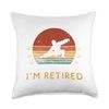 humorous 'retired tai chi' tee for mindful souls Throw Pillow